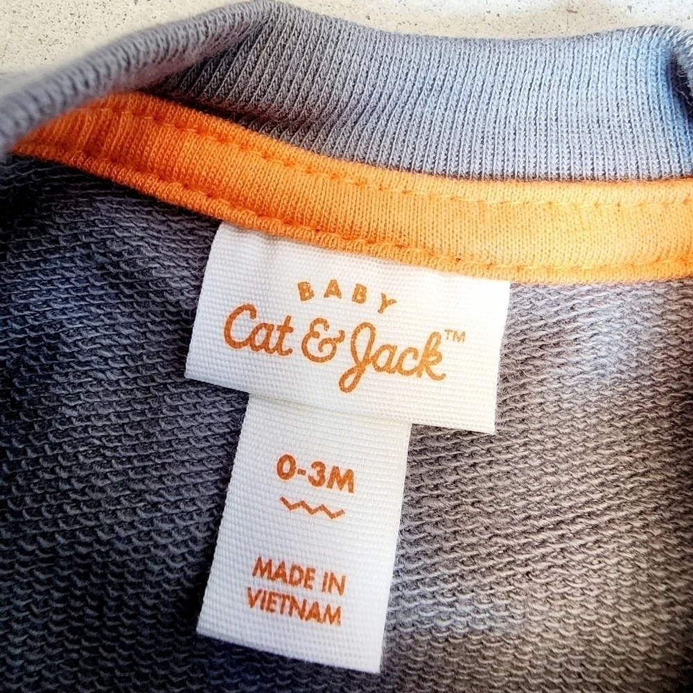 NWT Cat & Jack Baby 0-3M Itsy Bitsy Sweatshirt & Jogger Pants Set Halloween New